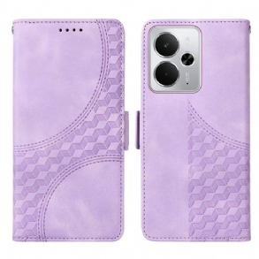 Bőrtok Realme 14 5g Rombusz Minta