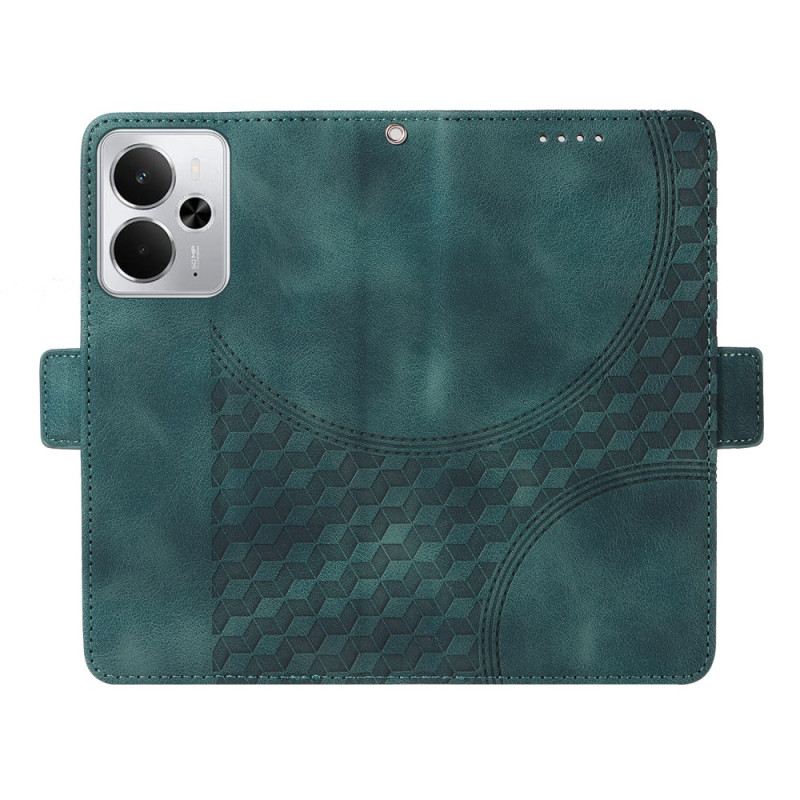 Bőrtok Realme 14 5g Rombusz Minta