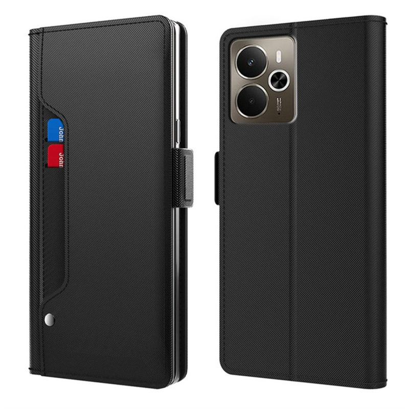 Bőrtok Realme 14 5g Tükör És Levehető Kártyatartó