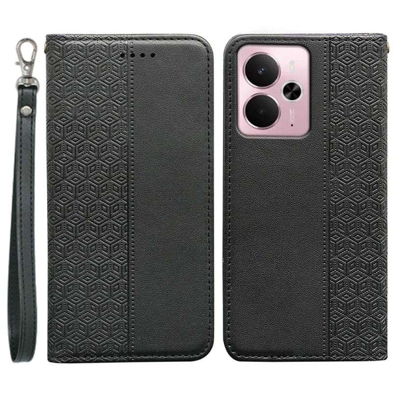 Fliptok Realme 14 5g Kockás Szegély És Pánt