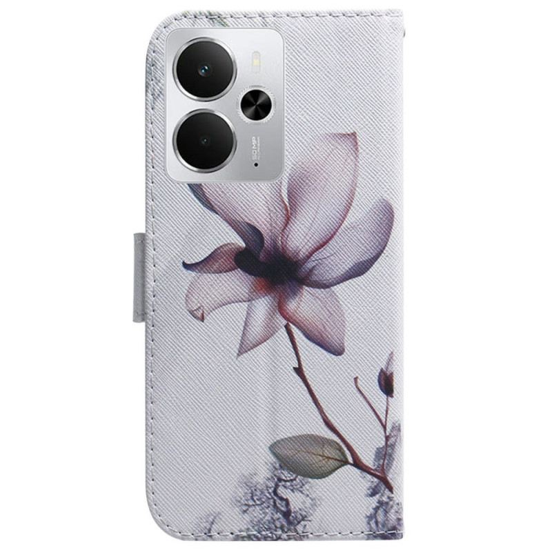 Fliptok Realme 14 5g Rózsaszín Virág