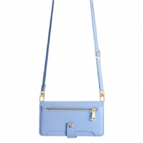 Kinyitható Tokok Realme 14 5g Cipzáras Pénztárca Pánttal És Vállpánttal