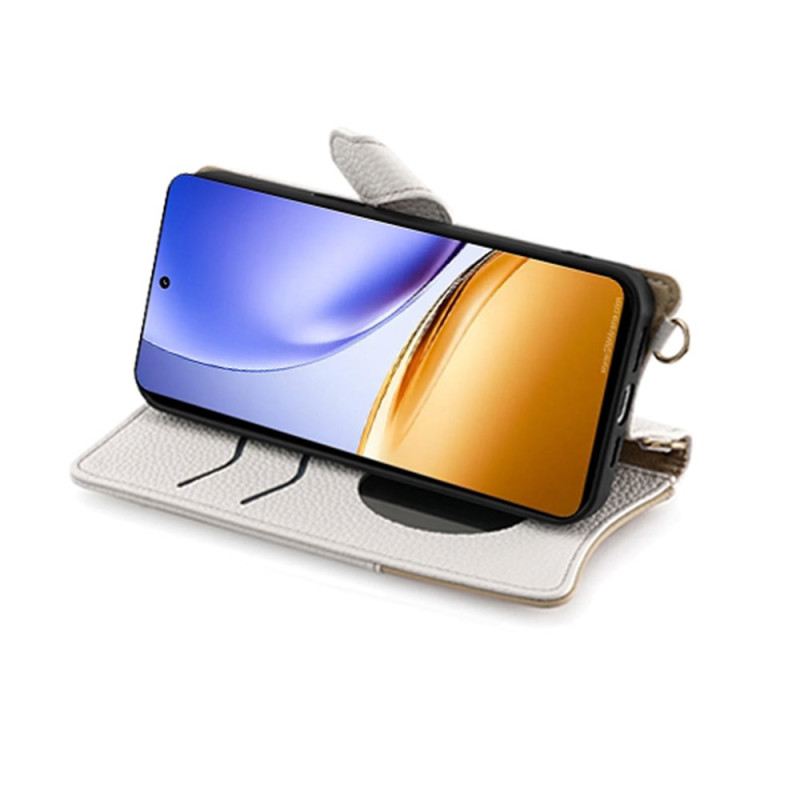 Kinyitható Tokok Realme 14 5g Pénztárca Dizájn Lánccal