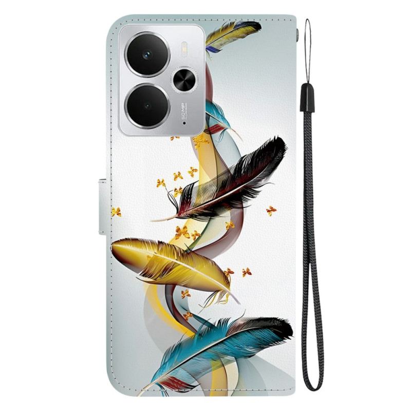 Kinyitható Tokok Realme 14 5g Tollak És Pillangók