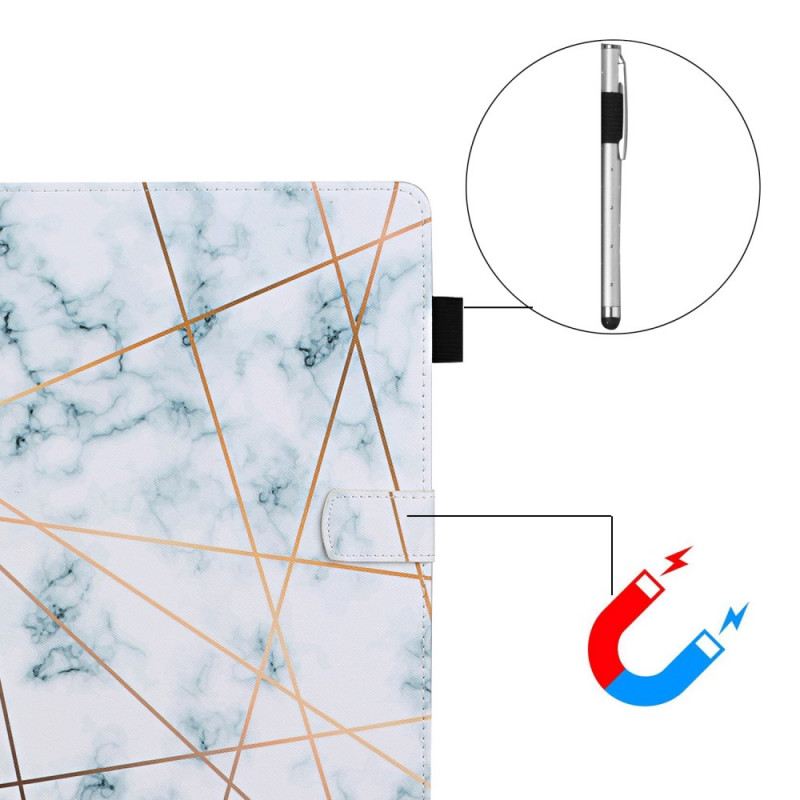 Fliptok / Bőrtok iPad Mini 6 (2021) Márvány Geometria