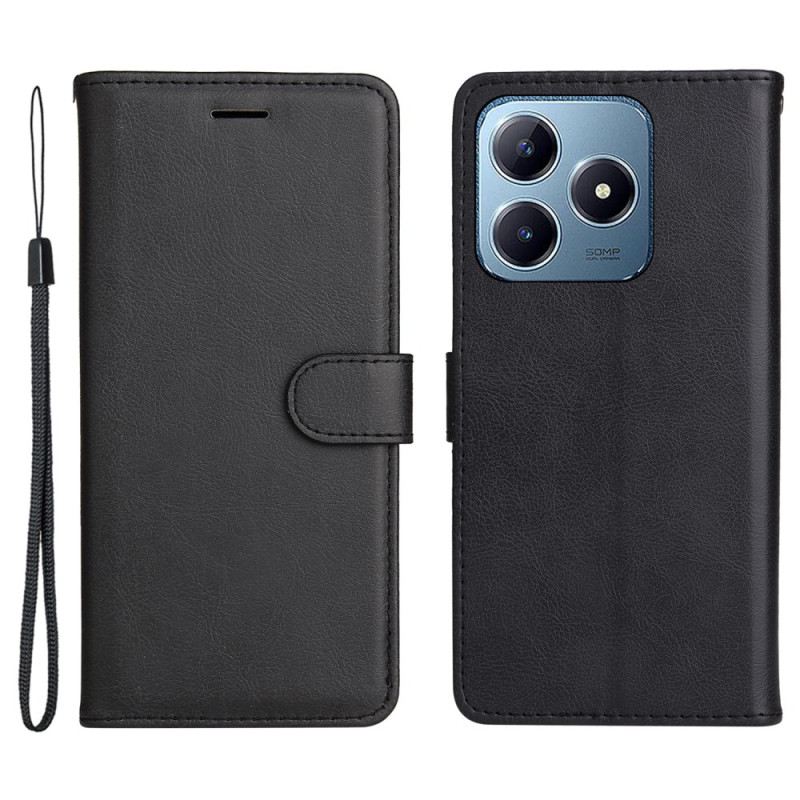 Bőrtok Realme Note 60x Egyszínű Műbőr