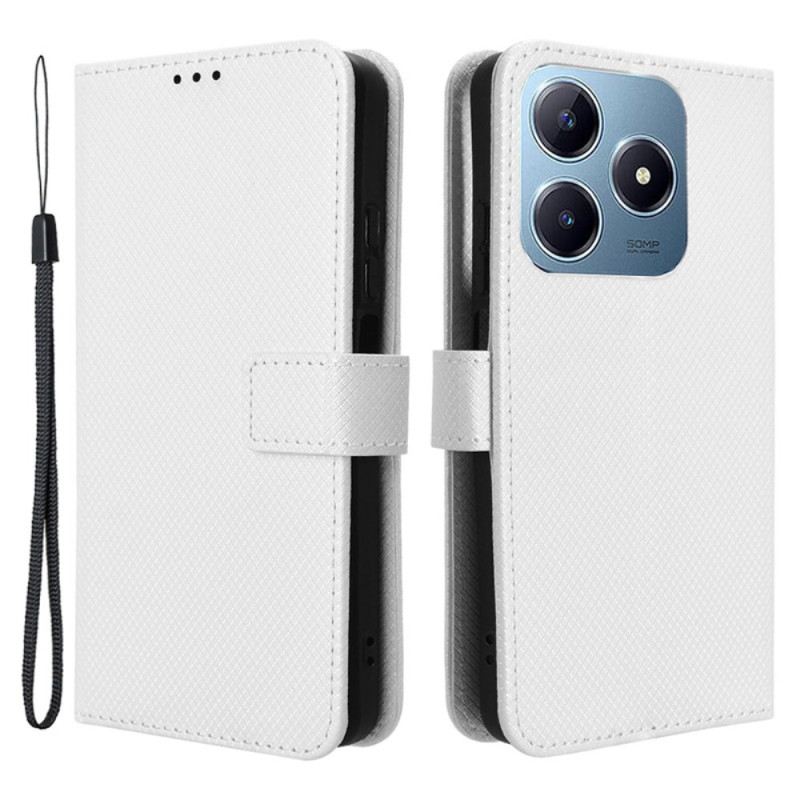 Bőrtok Realme Note 60x Pöttyös Pánt