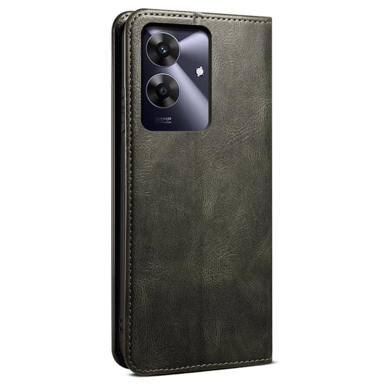 Fliptok Realme Note 60x Viaszos Műbőr