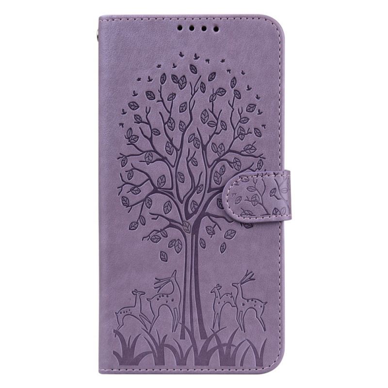 Fliptok / Bőrtok Samsung Galaxy S22 Ultra 5G Fa És Szarvas