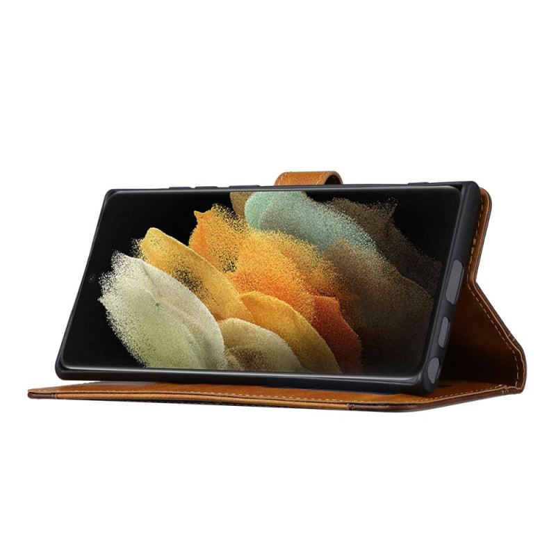 Fliptok / Bőrtok Samsung Galaxy S22 Ultra 5G Műbőr Pánttal