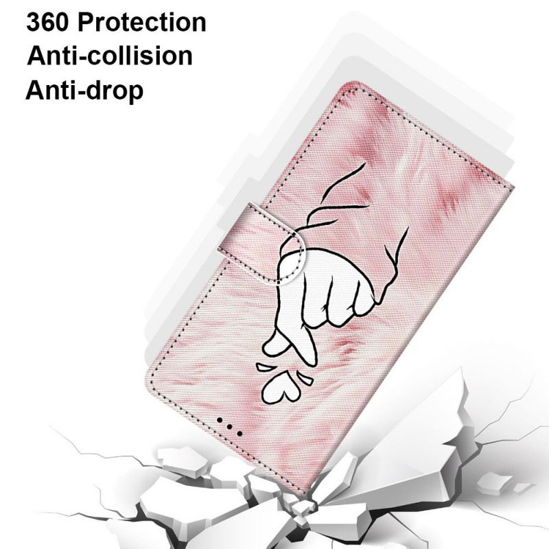 Fliptok / Bőrtok Samsung Galaxy S22 Ultra 5G Ujj Szív