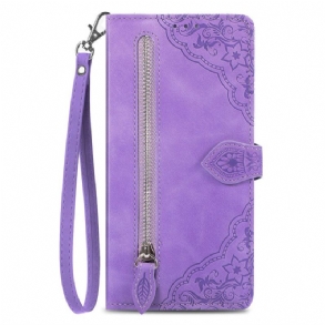 Bőrtok Sony Xperia 1 Vi Csipke Elülső Tasak