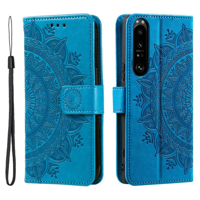 Fliptok Sony Xperia 1 Vi Mandala Nap Szíjjal