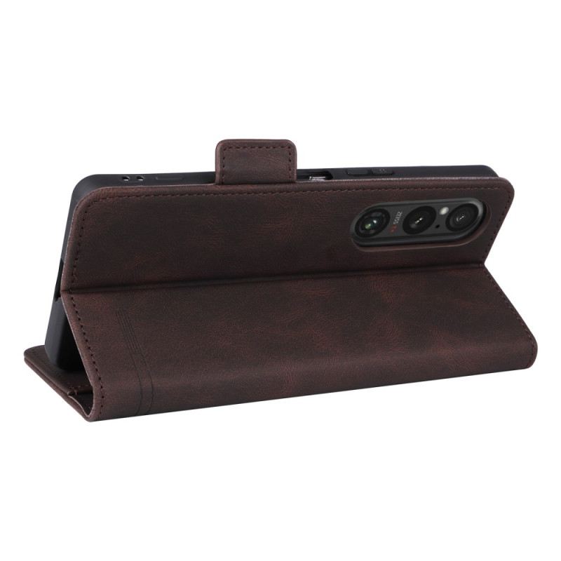 Fliptok Sony Xperia 1 Vi Retro Bőr Stílus