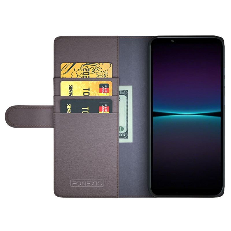 Fliptok Sony Xperia 1 Vi Valódi Bőr