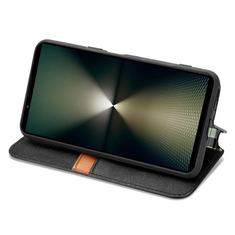 Fliptok Sony Xperia 1 Vi Velúr Hatású Fríz