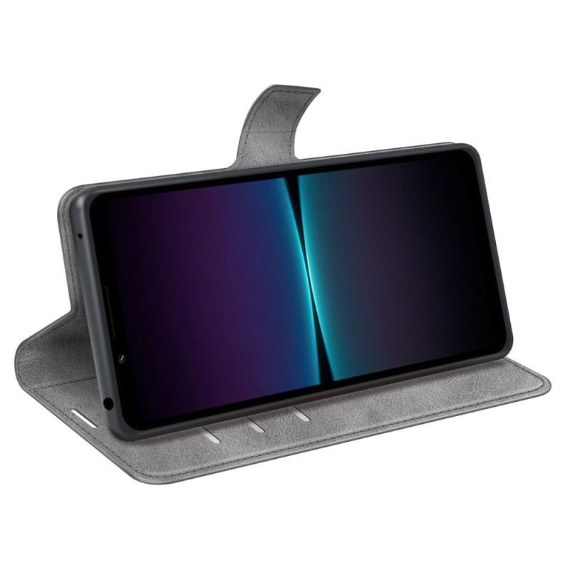 Kinyitható Bőrtok Sony Xperia 1 Vi Bőr Stílus