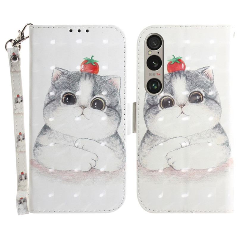 Kinyitható Bőrtok Sony Xperia 1 Vi Tanga Cat