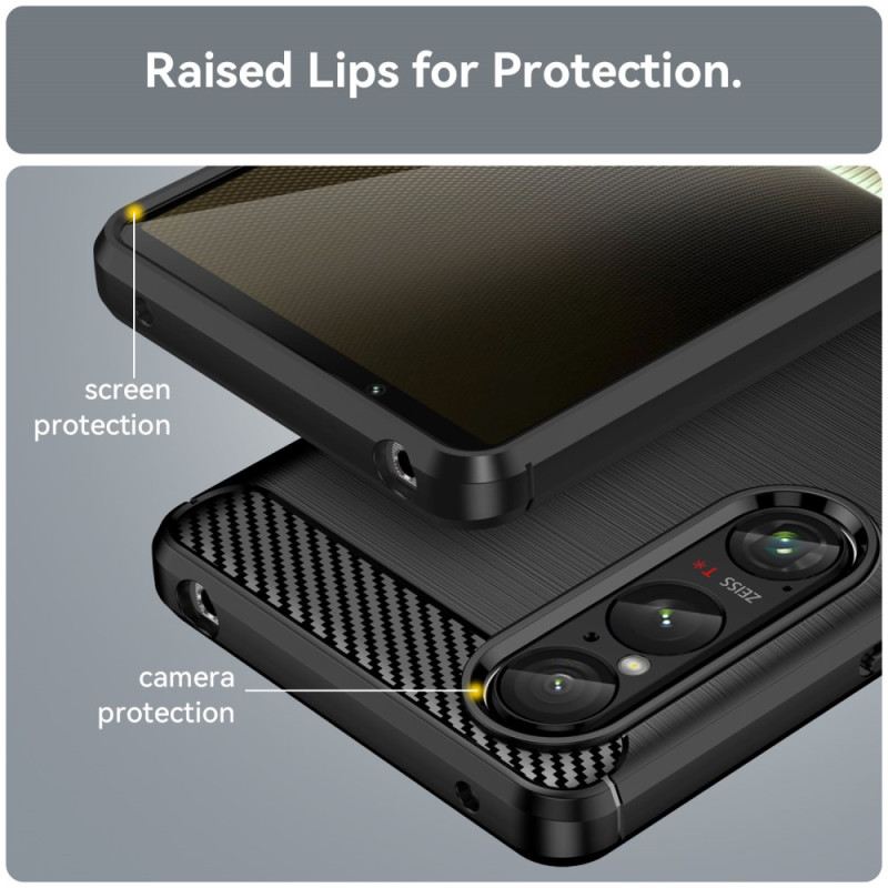 Tok Sony Xperia 1 Vi Szálcsiszolt Szénszál