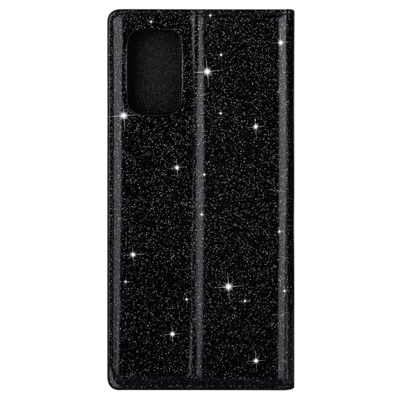 Fliptok Samsung Galaxy M51 Bőrtok Flitter Stílus