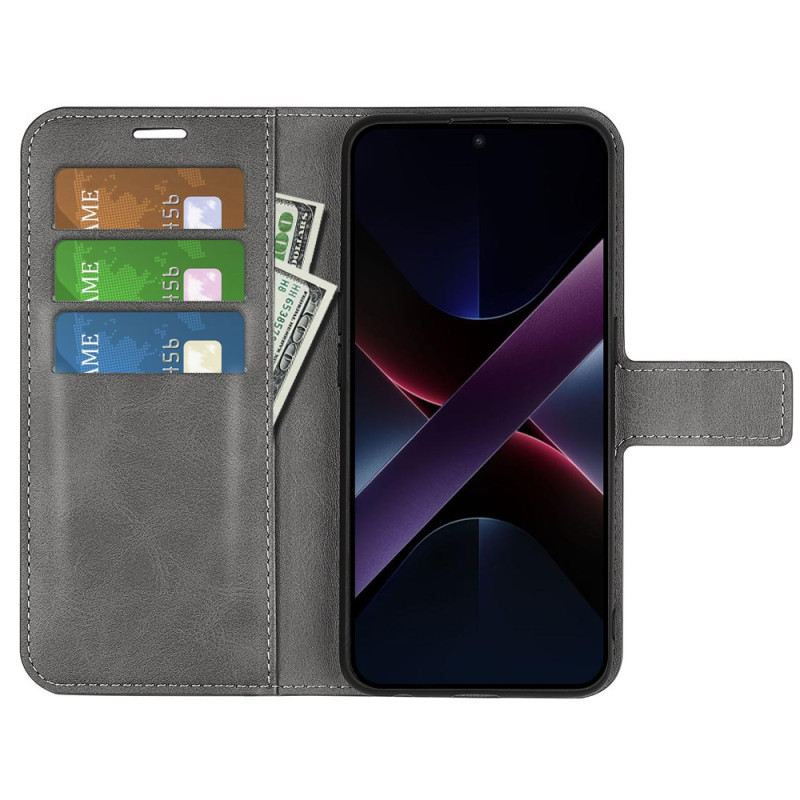 Bőrtok Poco X7 Pro 5g Bőr Stílusú