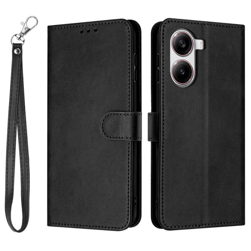 Bőrtok Poco X7 Pro 5g Bőrhatású Pánttal