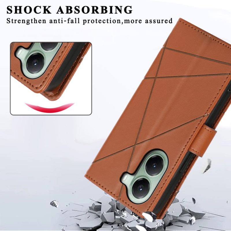 Bőrtok Poco X7 Pro 5g Csíkos