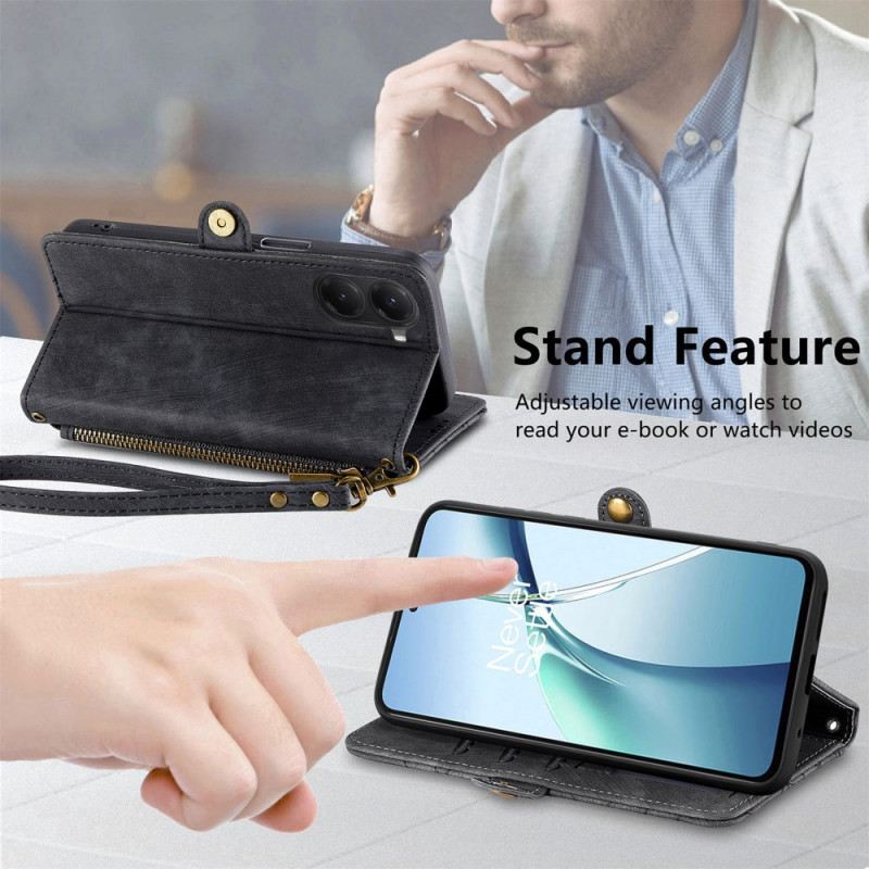 Bőrtok Poco X7 Pro 5g Geometrikus Vonalakkal Díszített Pénztárca