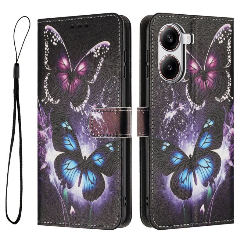 Bőrtok Poco X7 Pro 5g Két Pillangó