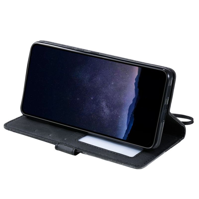 Bőrtok Poco X7 Pro 5g Kétszínű Geometrikus Vonalak