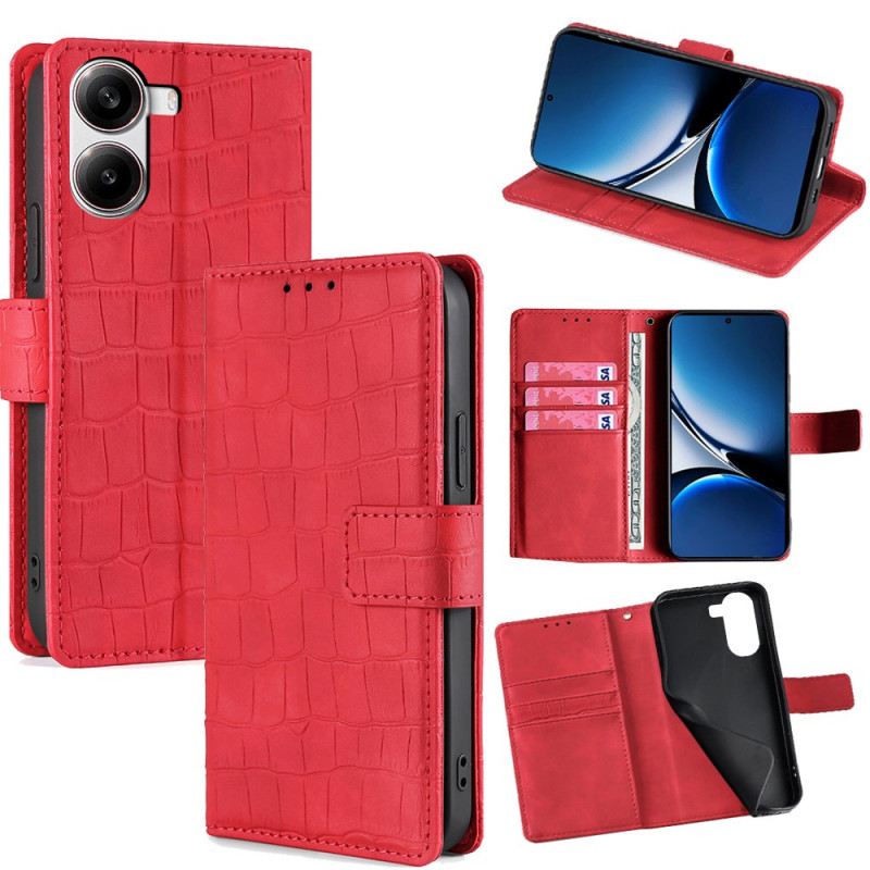 Bőrtok Poco X7 Pro 5g Krokodil Stílusú