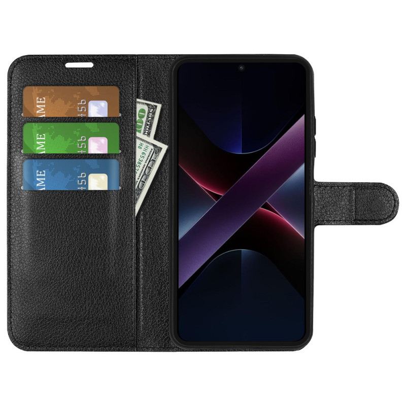 Bőrtok Poco X7 Pro 5g Licsi Műbőr