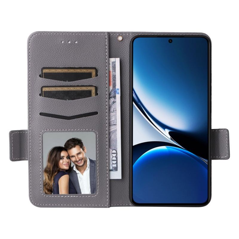 Bőrtok Poco X7 Pro 5g Licsi Műbőr Pánttal