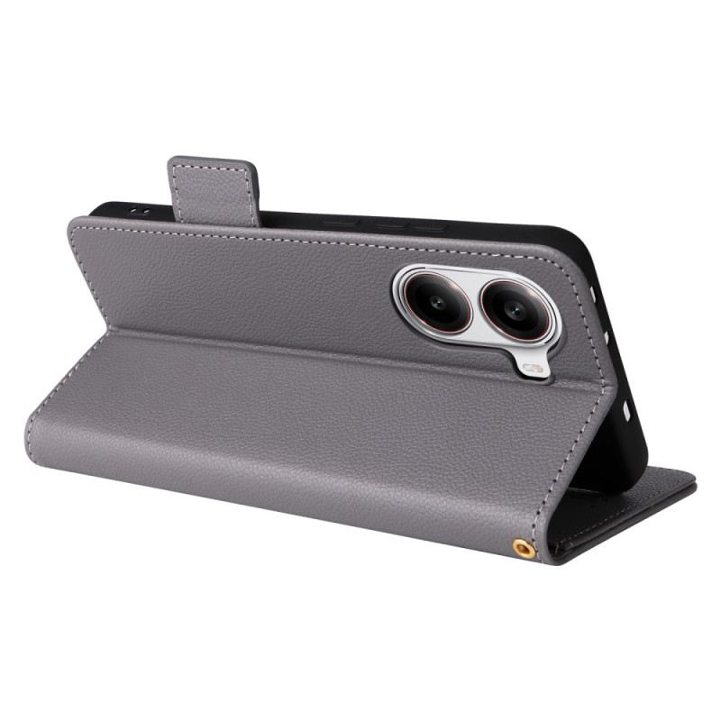 Bőrtok Poco X7 Pro 5g Licsi Műbőr Pánttal