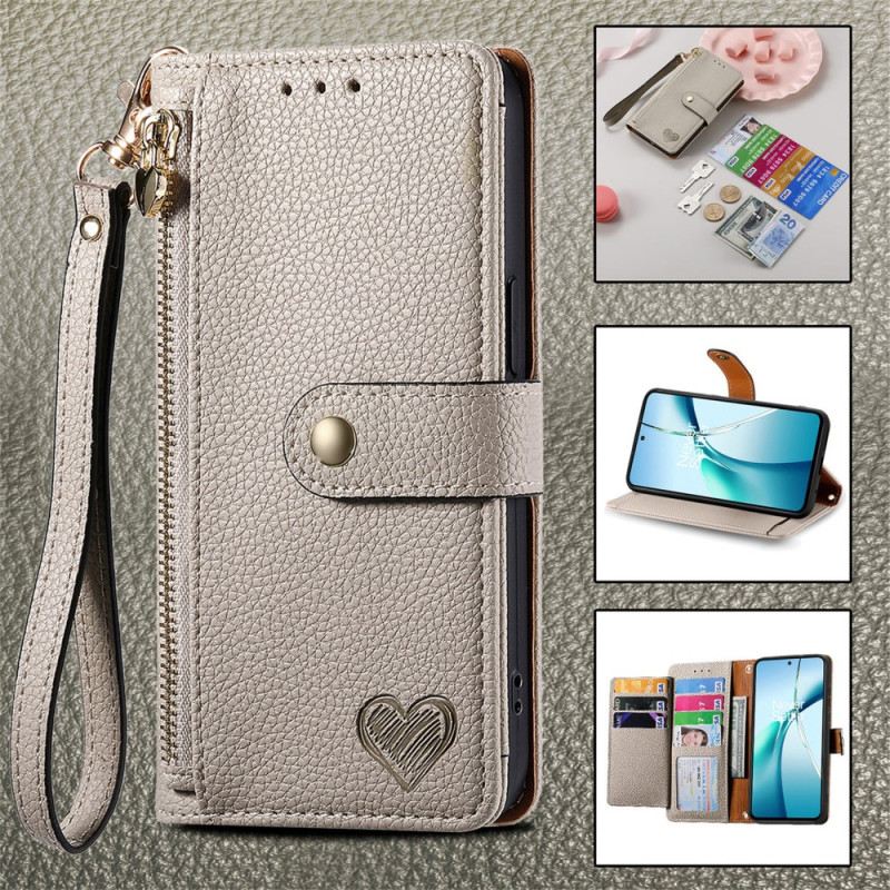 Bőrtok Poco X7 Pro 5g Rfid Védelemmel Ellátott Szívminta