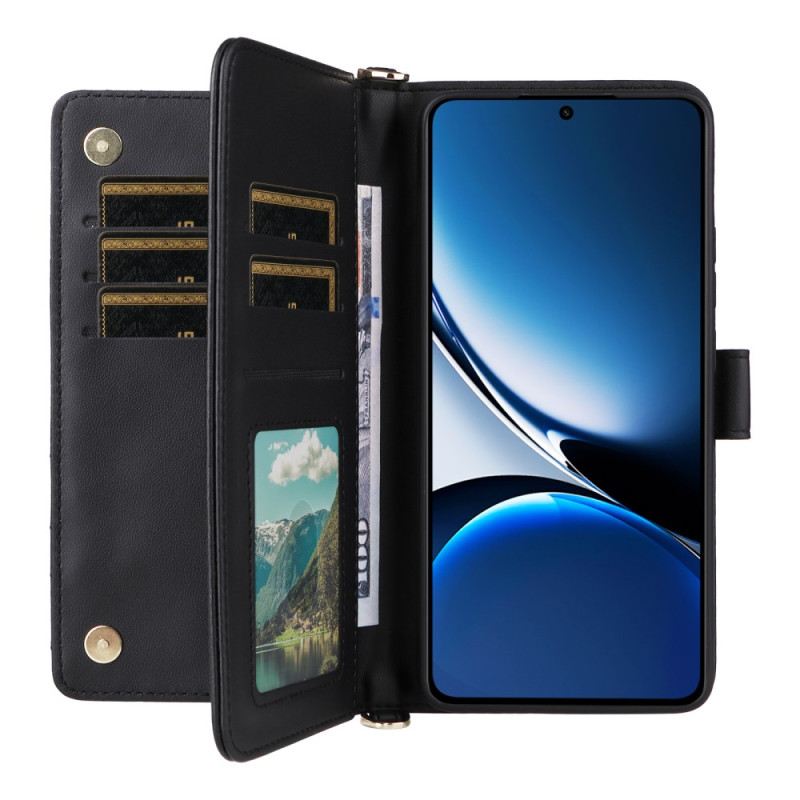 Bőrtok Poco X7 Pro 5g Többfunkciós Steppelt