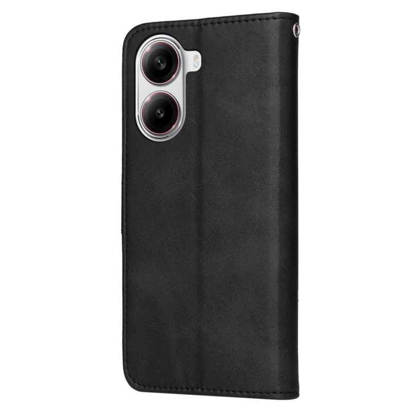 Fliptok Poco X7 Pro 5g Egyszínű Műbőr Pánttal