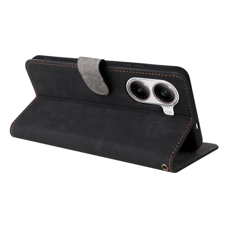 Fliptok Poco X7 Pro 5g Velúr Hatású Rfid Védelemmel És Pánttal