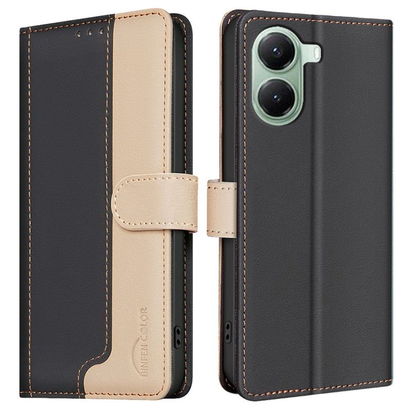 Kinyitható Bőrtok Poco X7 Pro 5g Kétszínű Binfen Szín