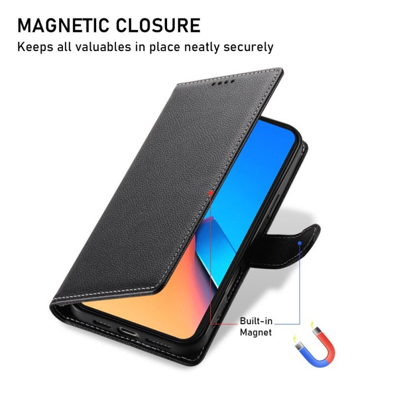 Kinyitható Tokok Poco X7 Pro 5g Licsi Bőr Stílusú