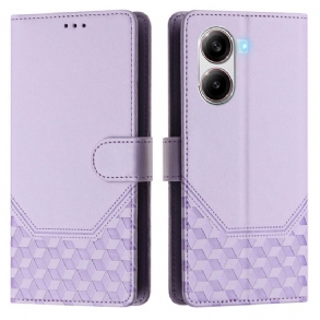 Lederhüllen Poco X7 Pro 5g Handyhülle Wabenmuster