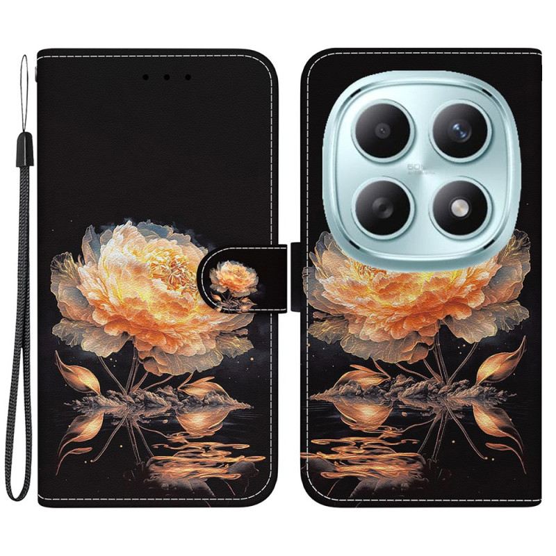 Bőrtok Xiaomi Redmi Note 15 5g Arany Bazsarózsa