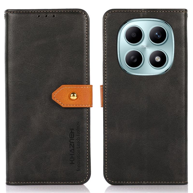 Bőrtok Xiaomi Redmi Note 15 5g Arany Csat Khazneh