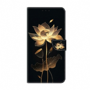 Bőrtok Xiaomi Redmi Note 15 5g Aranylótusz