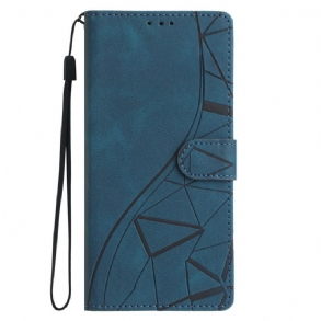 Bőrtok Xiaomi Redmi Note 15 5g Háromszög Alakú Minta