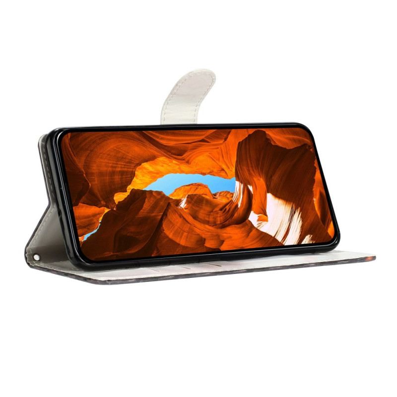 Bőrtok Xiaomi Redmi Note 15 5g Kék Márvány