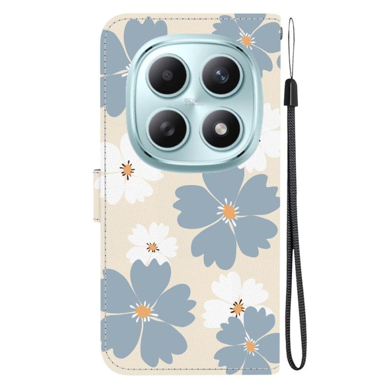 Bőrtok Xiaomi Redmi Note 15 5g Kék Százszorszépek