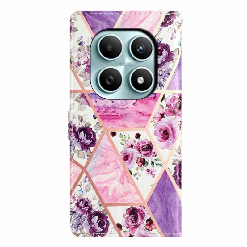 Bőrtok Xiaomi Redmi Note 15 5g Lila Márvány