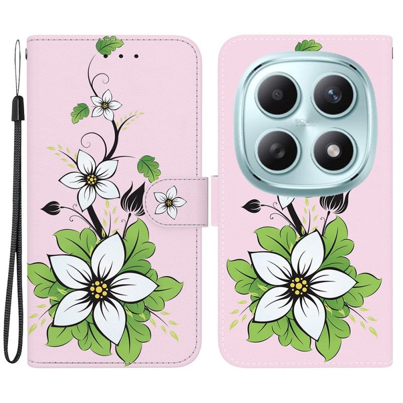 Bőrtok Xiaomi Redmi Note 15 5g Liliom Minta