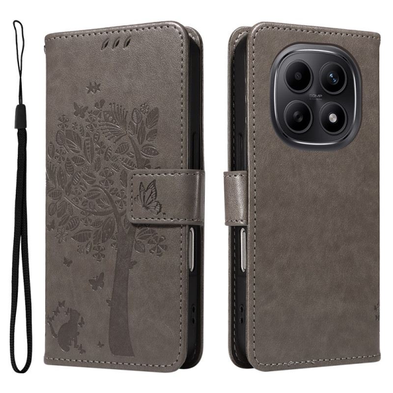 Bőrtok Xiaomi Redmi Note 15 5g Macska És Fa Minta